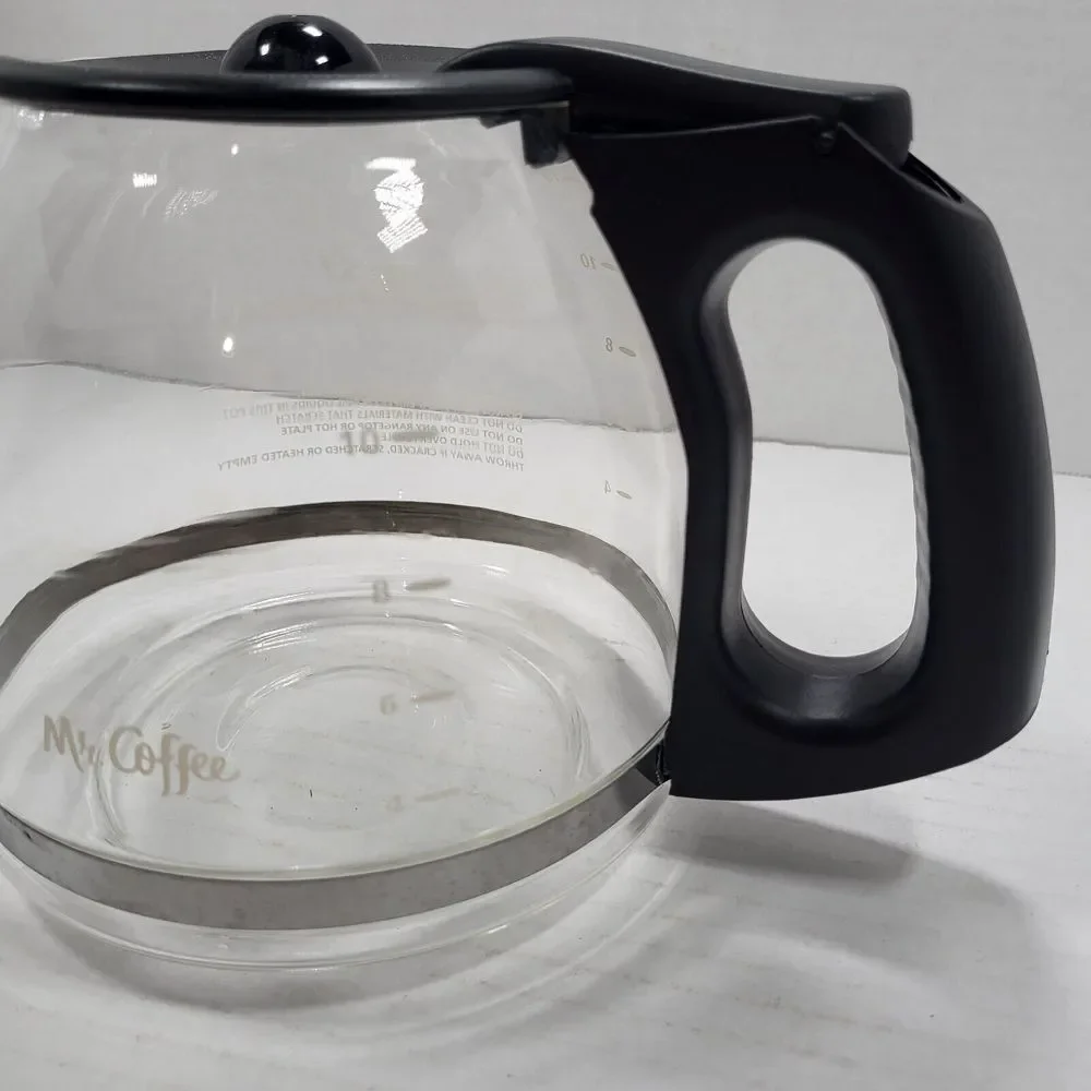 Mr. Coffee 12 Cup Replacement Coffee Pot Carafe Glass Black Top‎ & Water Filter